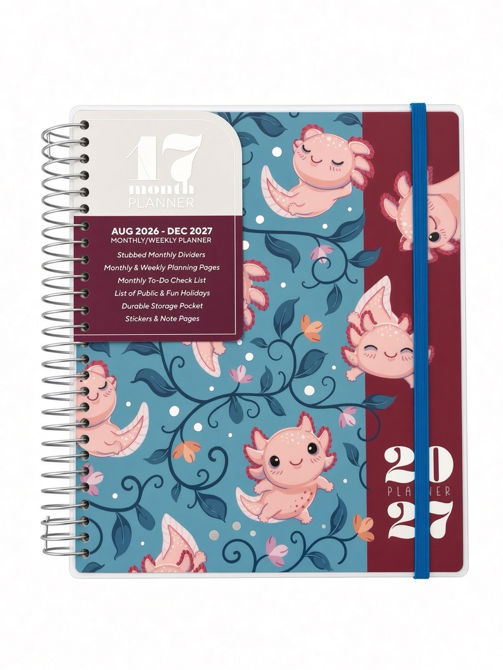 The Creative Expert Axolotl 17 Month Weekly Monthly Planner NEW